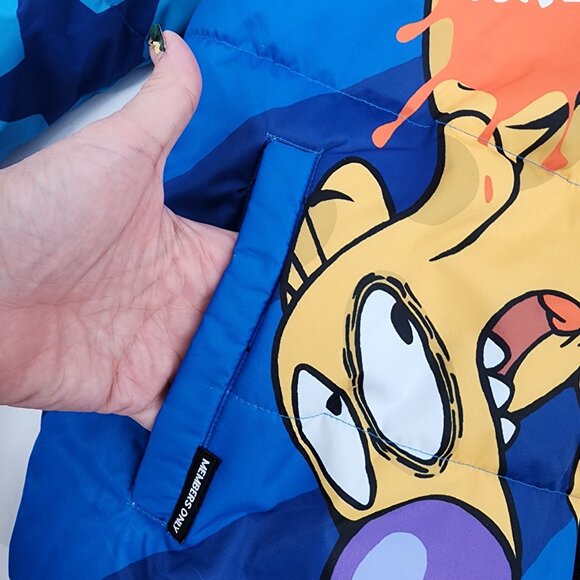 Members Only Nickelodeon Jacket CatDog Rugrats Hey Arnold Spongebob Large NEW - Picture 9 of 13